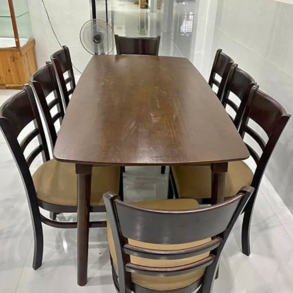 Bộ bàn Mango 1m6 + 6 ghế Cabin