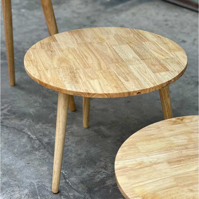 Bàn Trà gỗ tròn 3 chân vặn