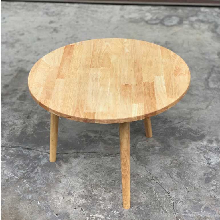 Bàn Trà gỗ tròn 3 chân vặn