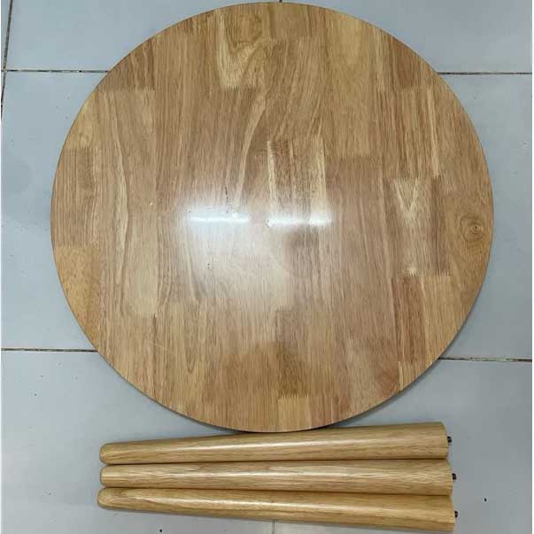 Bàn Trà gỗ tròn 3 chân vặn