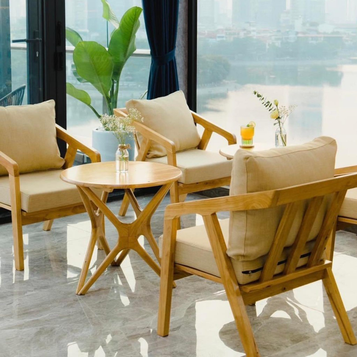Bộ Ghế Sofa Katana đơn + Bàn Trà chân sao