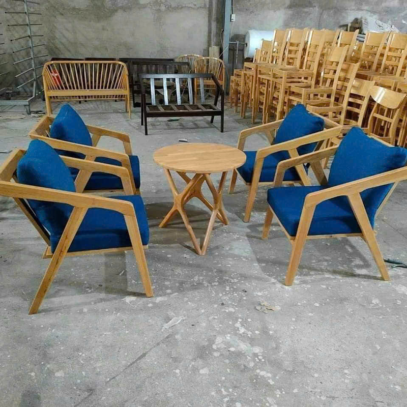 Bộ Ghế Sofa Katana đơn + Bàn Trà chân sao