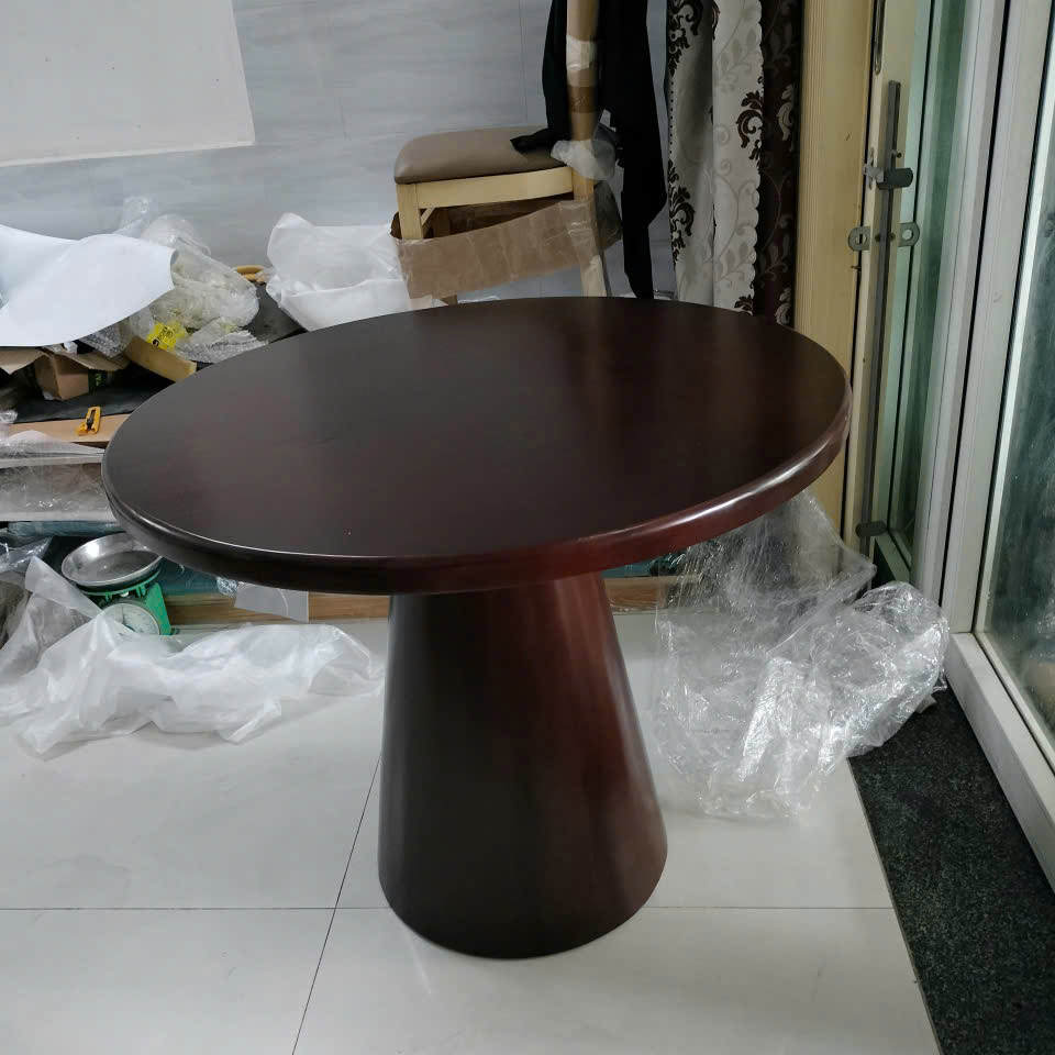 Bàn ăn chân trụ vát tròn D90