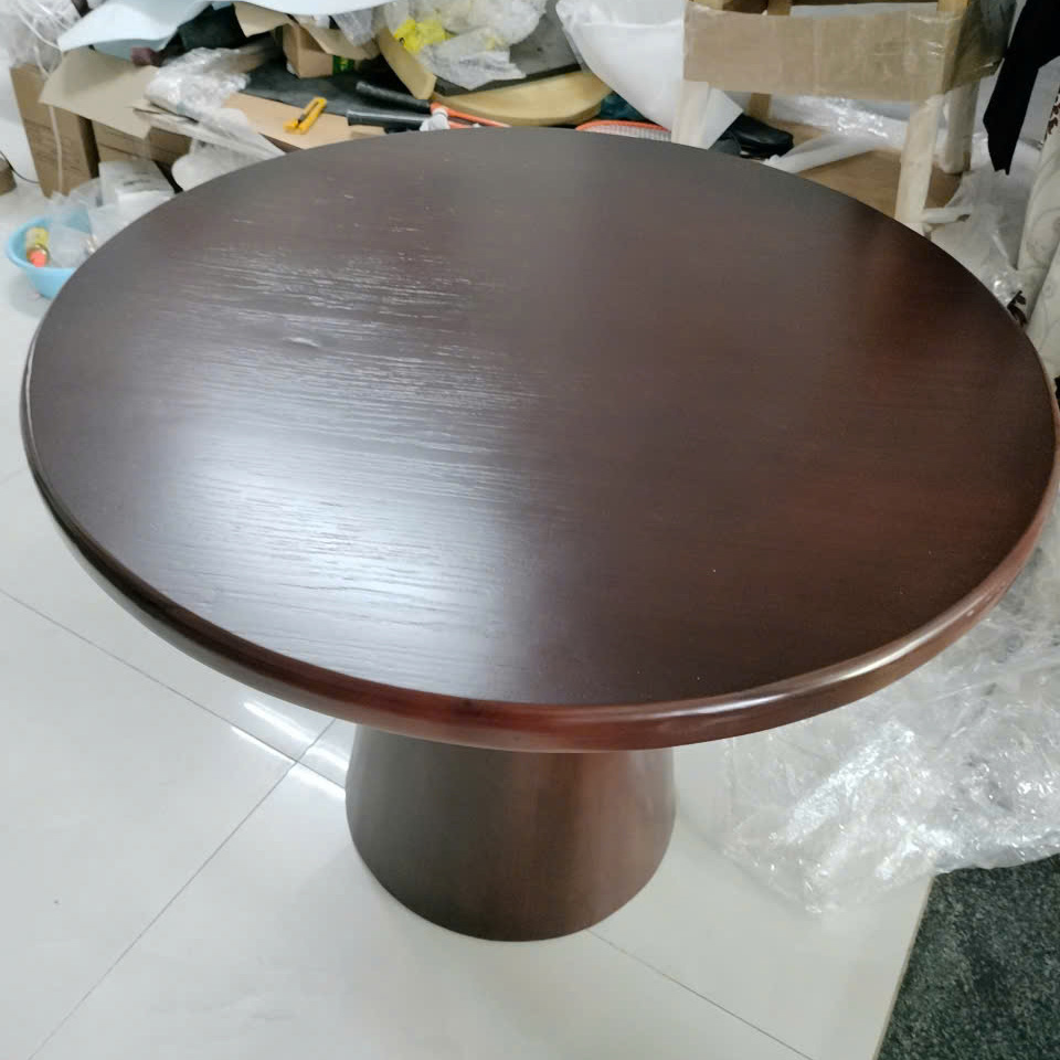 Bàn ăn chân trụ vát tròn D90