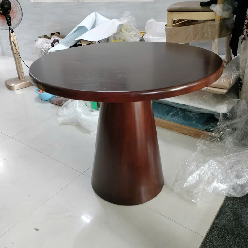 Bàn ăn chân trụ vát tròn D90