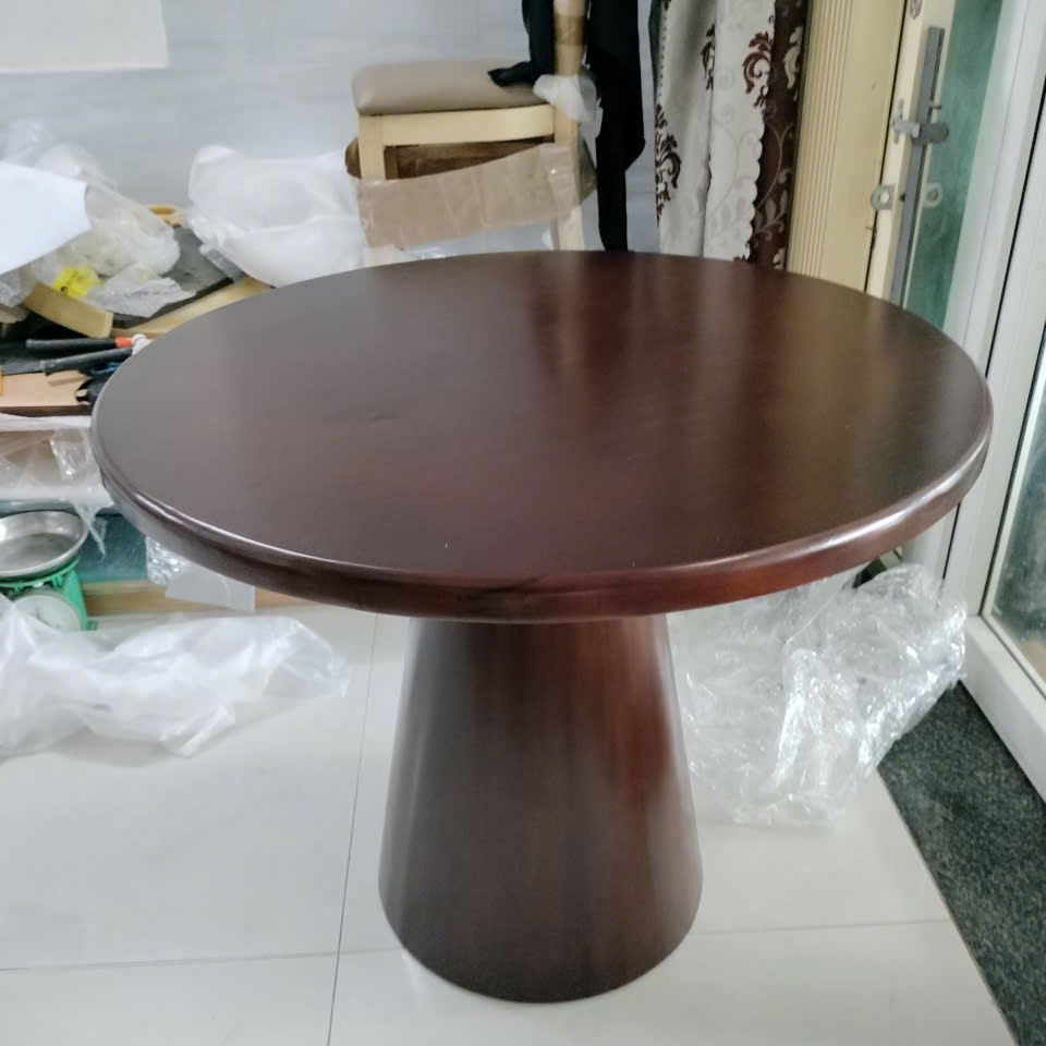 Bàn ăn chân trụ vát tròn D90