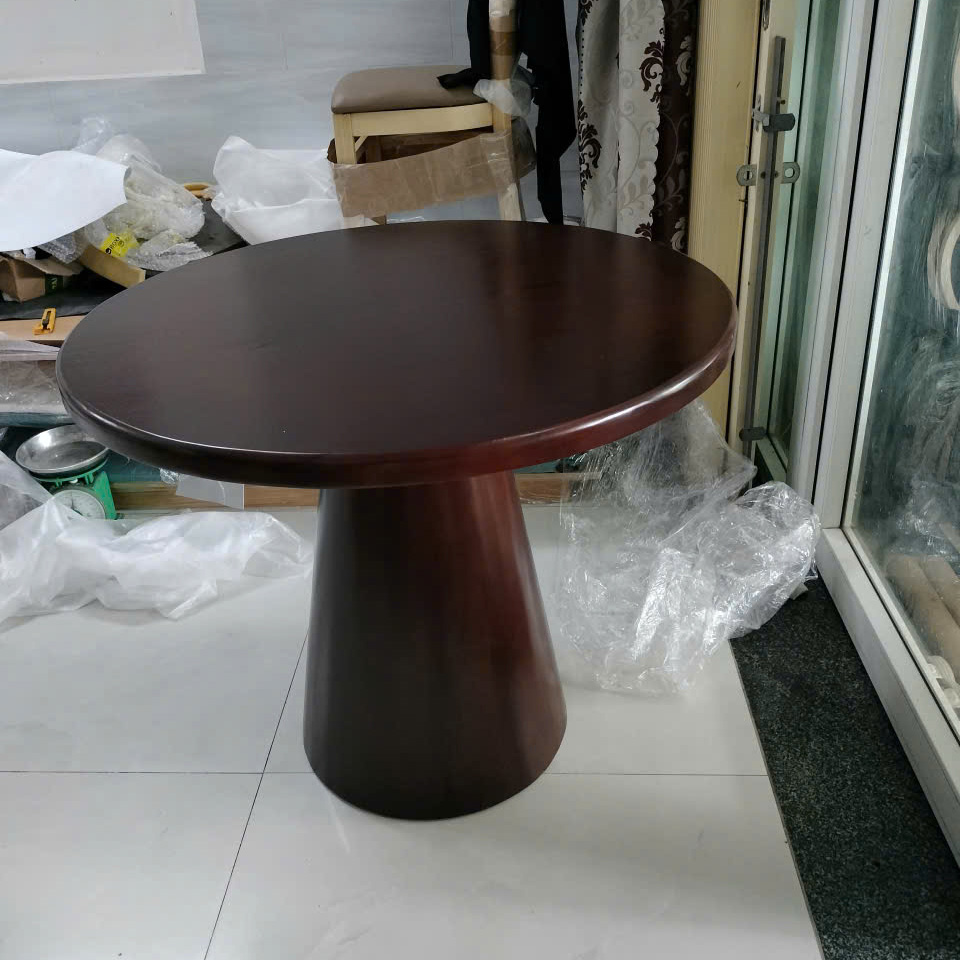 Bàn ăn chân trụ vát tròn D90