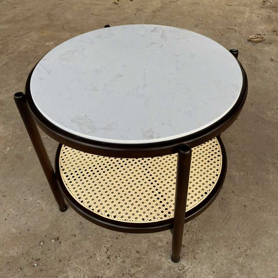 Bàn trà Đan Mây 2 tầng mặt đá