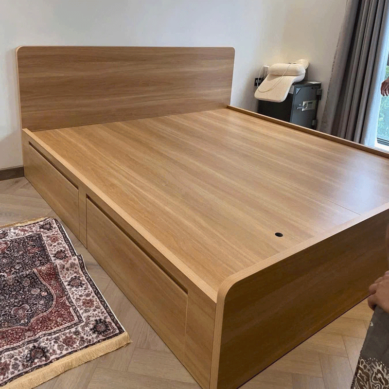 Giường 2 đầu bo góc (3 hộc kéo) THT-GN6703
