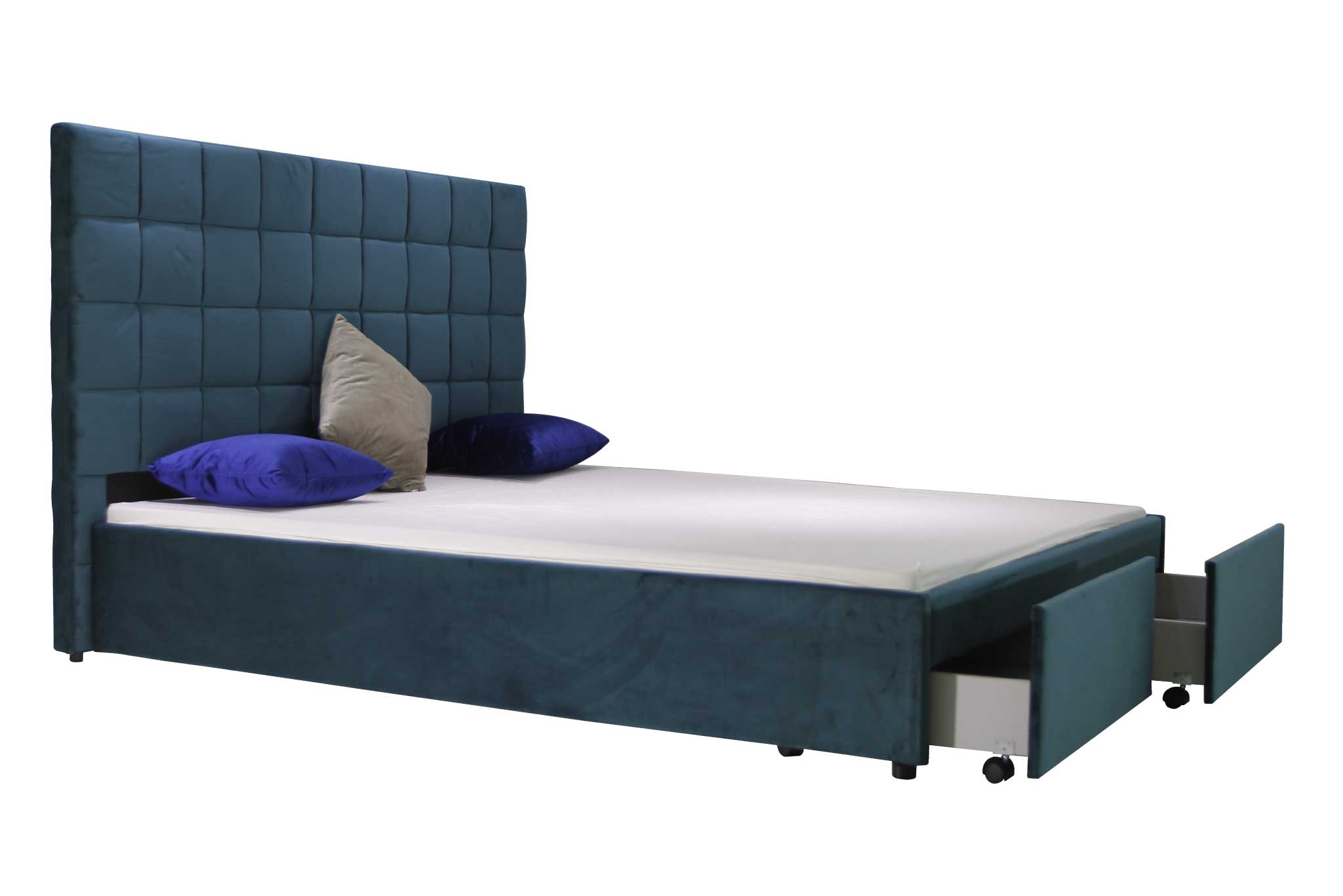 Giường ngủ bọc nhung 2 hộc kéo TM-G21101