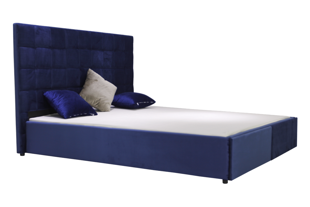 Giường ngủ bọc nhung 2 hộc kéo TM-G21101