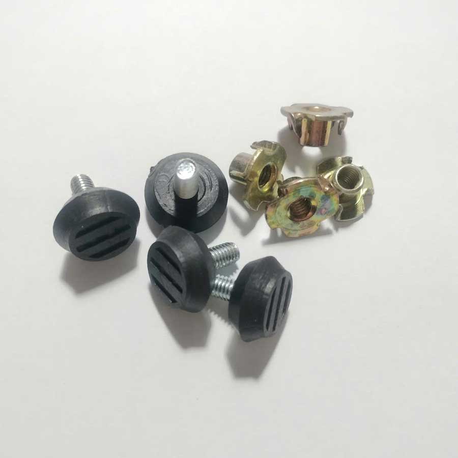 Bộ 4 - 20 Chân tăng đưa kèm chấu làm chân bàn ghế, tủ, kệ, chống trơn trượt, ẩm ướt ngành gỗ, sắt