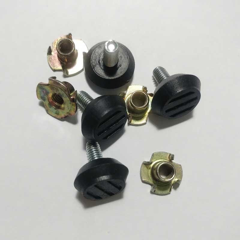 Bộ 4 - 20 Chân tăng đưa kèm chấu làm chân bàn ghế, tủ, kệ, chống trơn trượt, ẩm ướt ngành gỗ, sắt