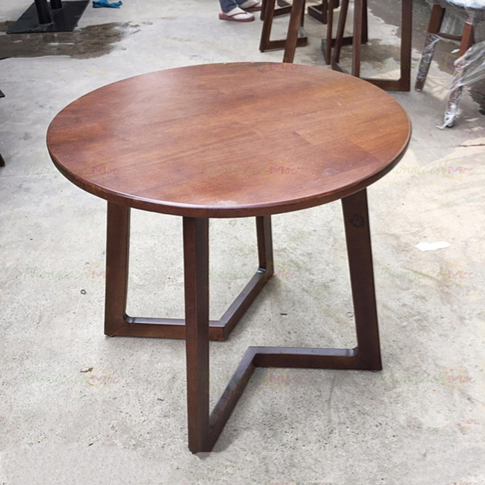 Bàn trà Chân Chữ V mặt tròn