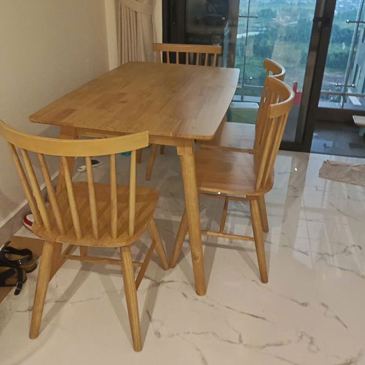 Bộ bàn ăn Song Tiện 1m2 + 4 ghế