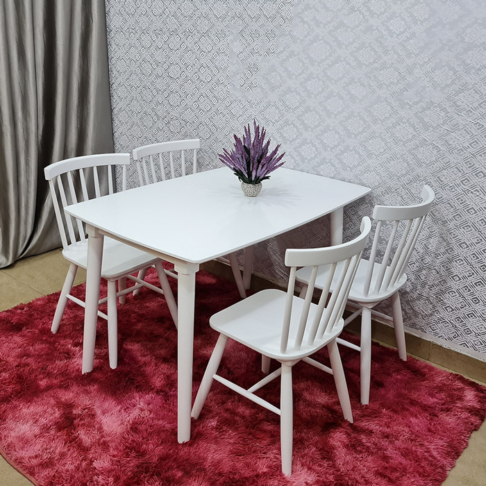 Bộ bàn ăn Song Tiện 1m2 + 4 ghế