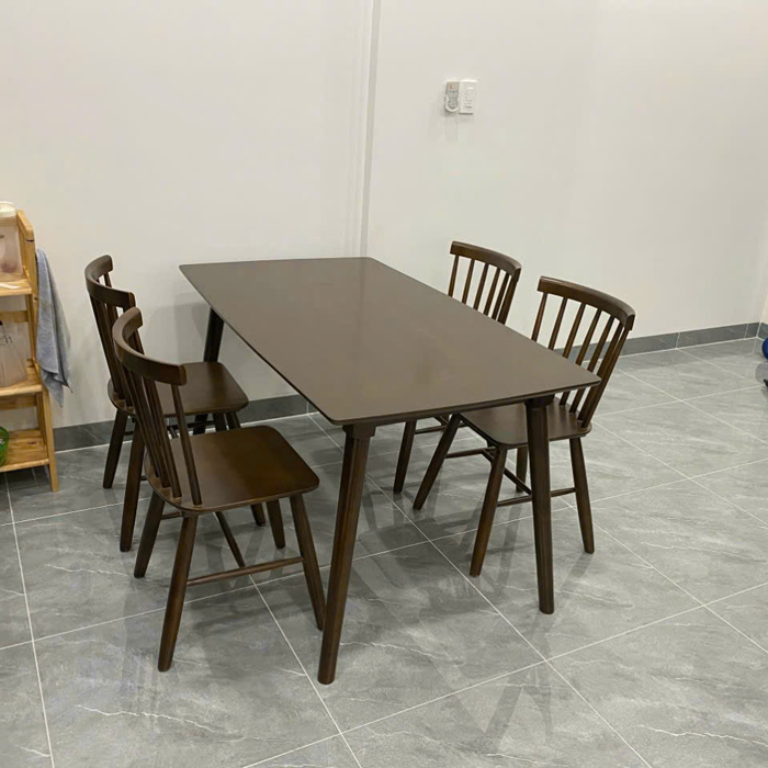 Bộ bàn ăn Song Tiện 1m2 + 4 ghế