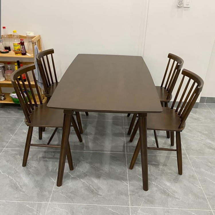 Bộ bàn ăn Song Tiện 1m2 + 4 ghế