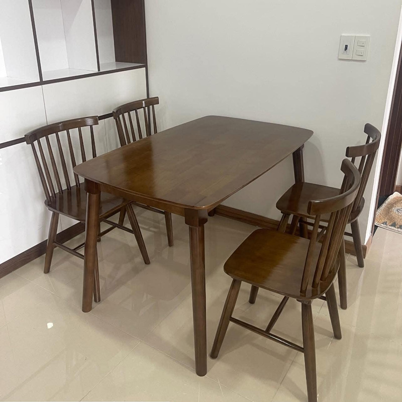 Bộ bàn ăn Song Tiện 1m2 + 4 ghế