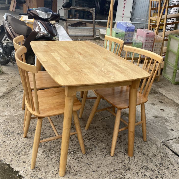 Bộ bàn ăn Song Tiện 1m2 + 4 ghế