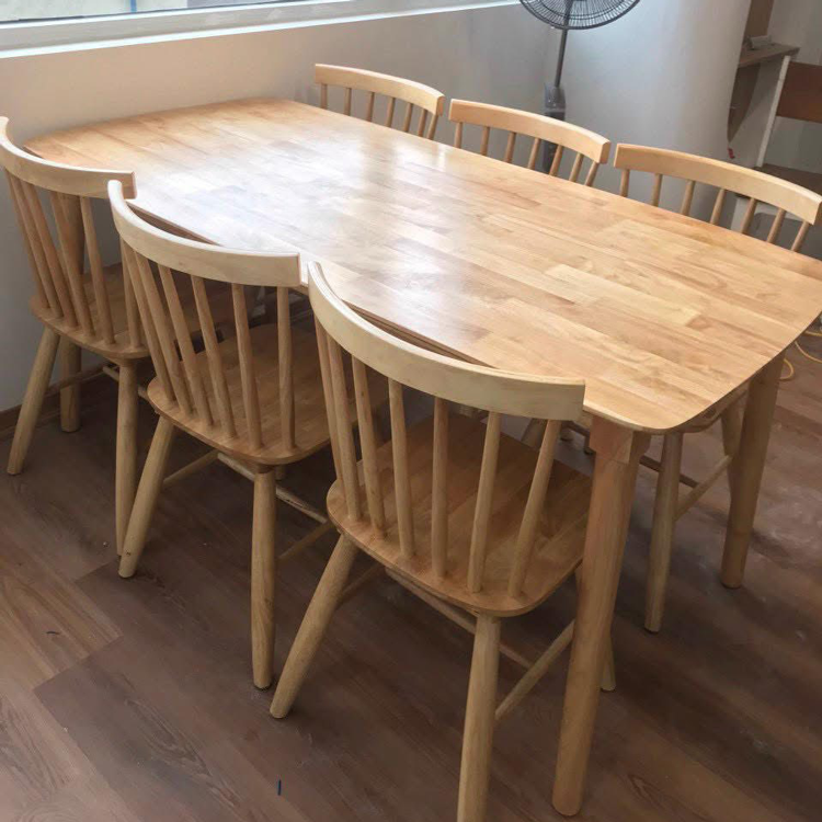 Bộ bàn ăn Song Tiện 1m6 + 6 ghế