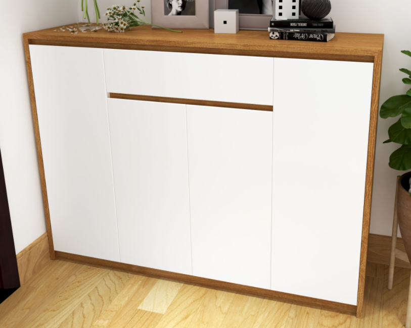 Tủ giày gỗ 4 cánh có hộc kéo TM-TG203001