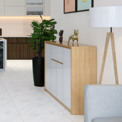 Tủ giày gỗ 4 cánh có hộc kéo TM-TG203001