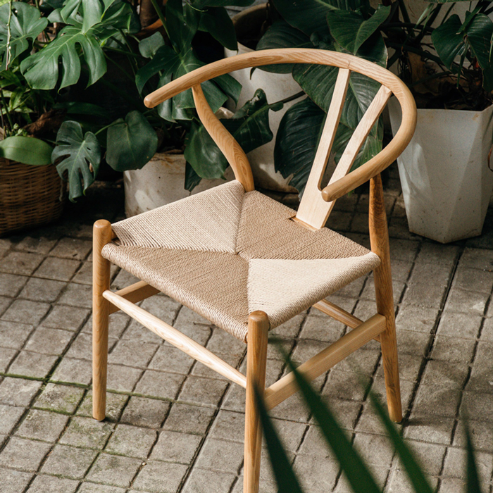 Ghế Wishbone dây đan
