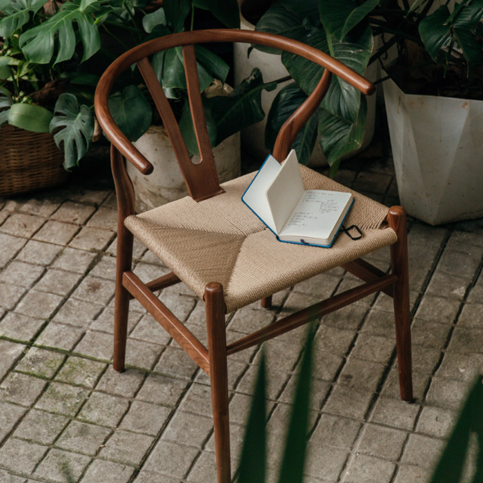 Ghế Wishbone dây đan