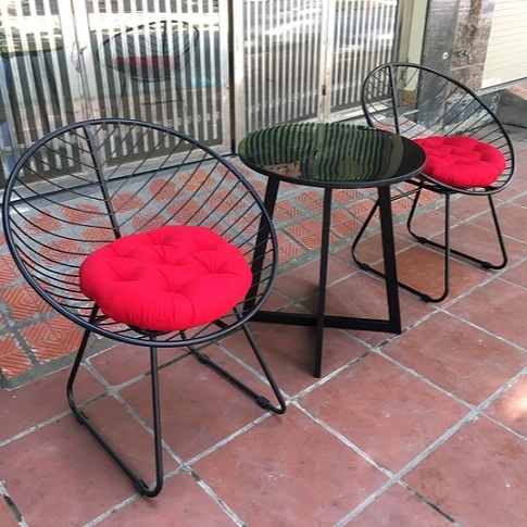Ghế sắt hình nón (có nệm ngồi)
