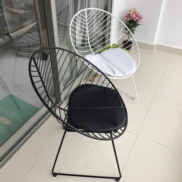 Ghế sắt hình nón (có nệm ngồi)