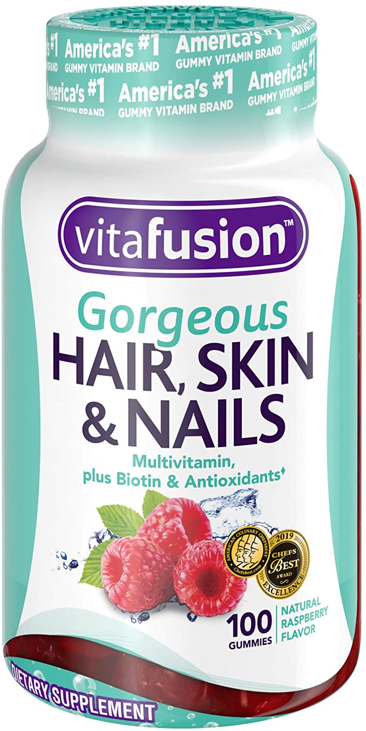 Kẹo Dẻo chăm sóc DA-MÓNG-TÓC Vitafusion Gorgeous Hair, Skin & Nails  Multivitamin Gummies Natural 100v Mỹ Date 11/2021 - Bách Hóa Nhập Khẩu