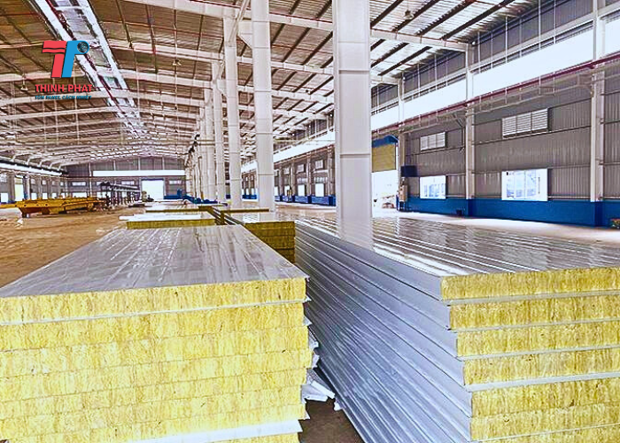 panel rockwool cách nhiệt chống cháy