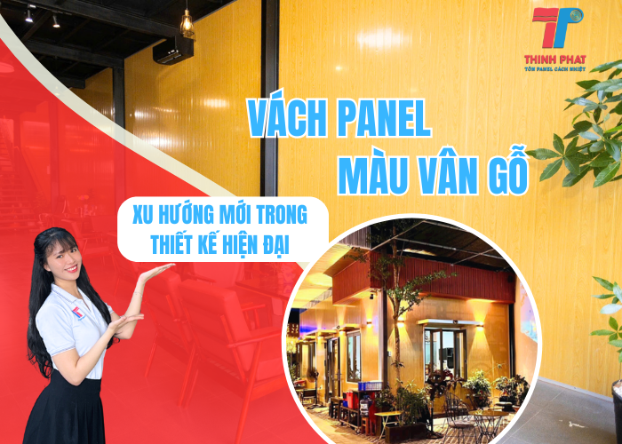 vách panel màu vân gỗ