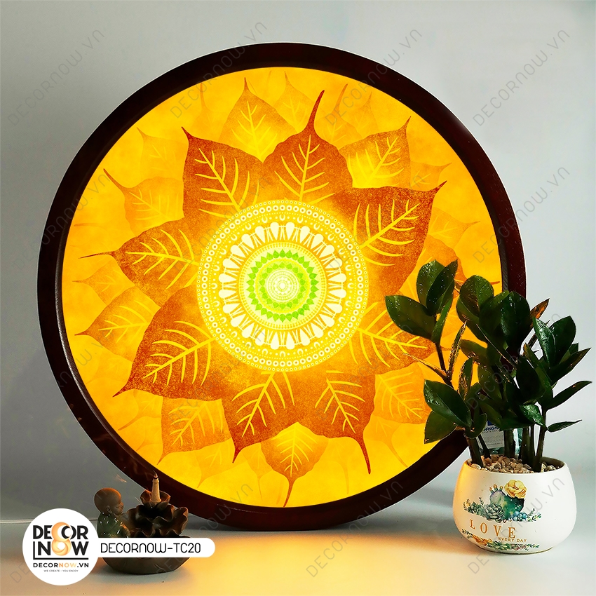 Tranh trúc chỉ Mandala - Mẫu tranh thờ độc đáo và thẩm mỹ