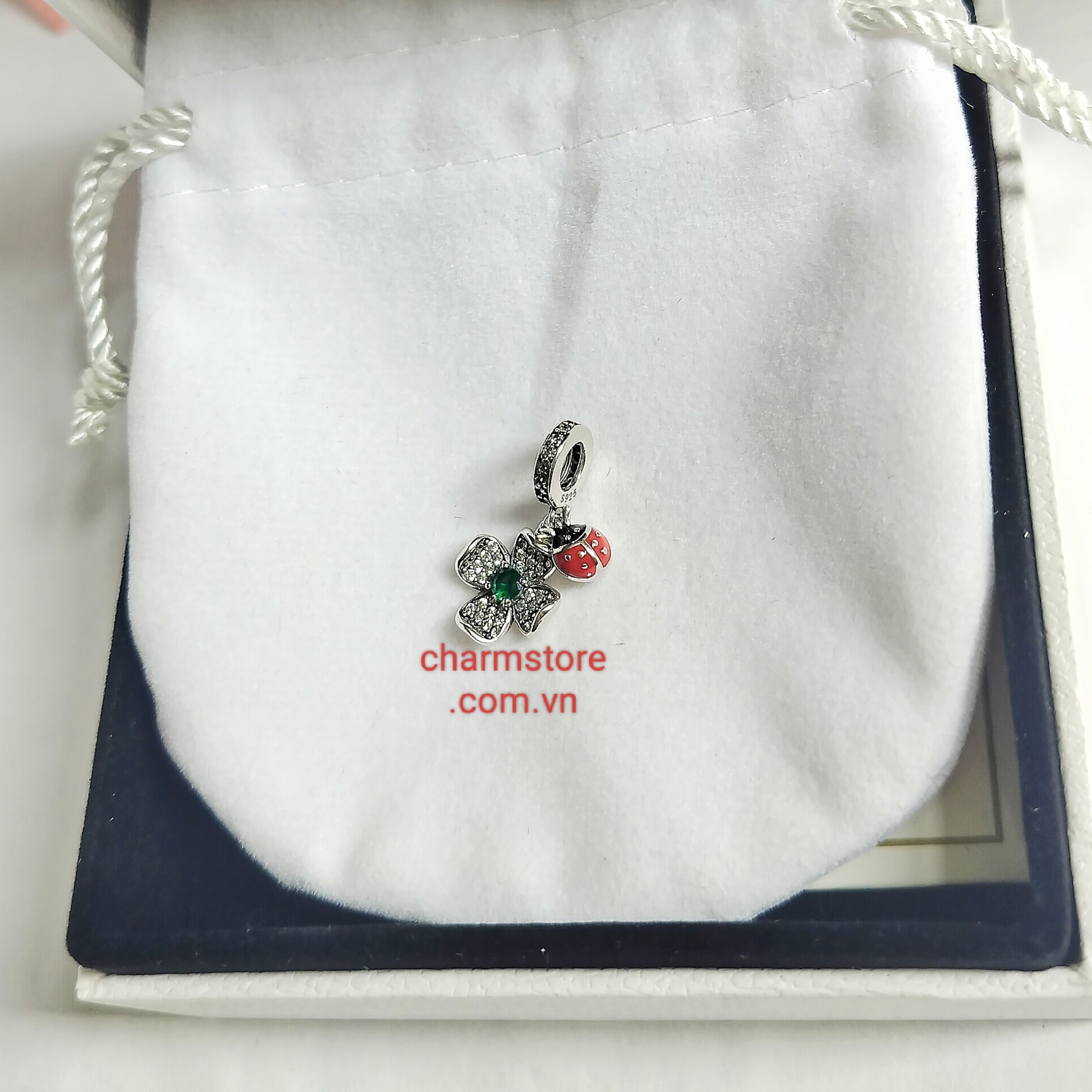 CHARM TREO HOA BỌ CÁNH CỨNG ĐỎ