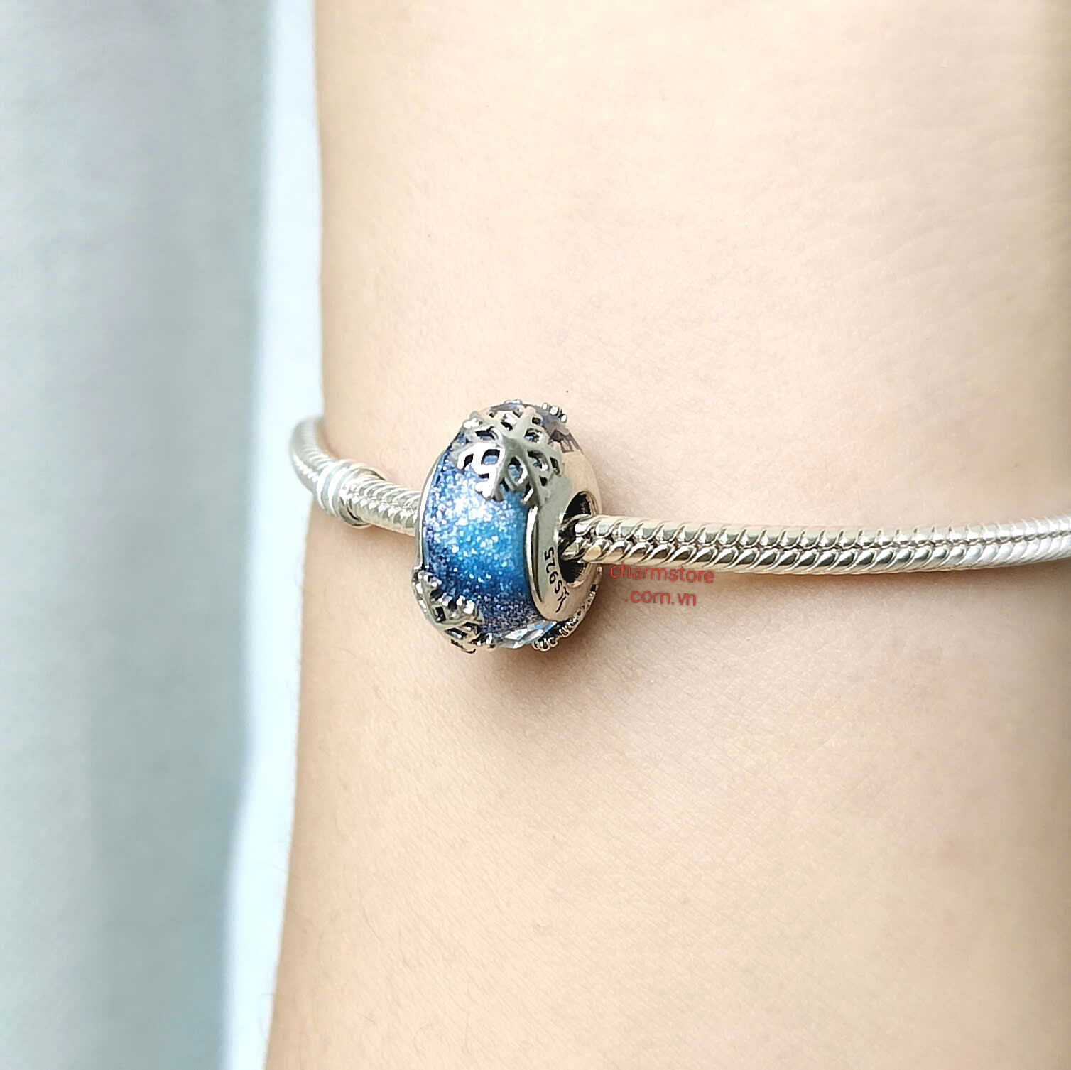 MURANO XANH KIM SA HOA TUYẾT