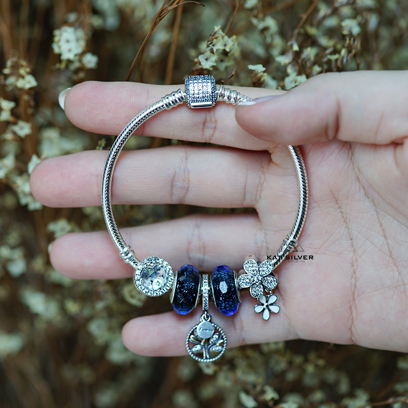 VÒNG CHARM MỆNH THỦY MURANO XANH DƯƠNG