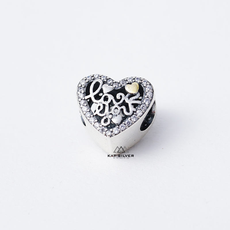 CHARM TIM LOVE YOU NHÂN TIM XI VÀNG