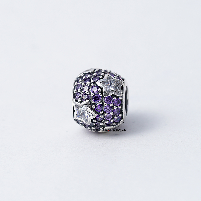 CHARM TRÒN ĐÁ TÍM SAO ĐÁ TRẮNG