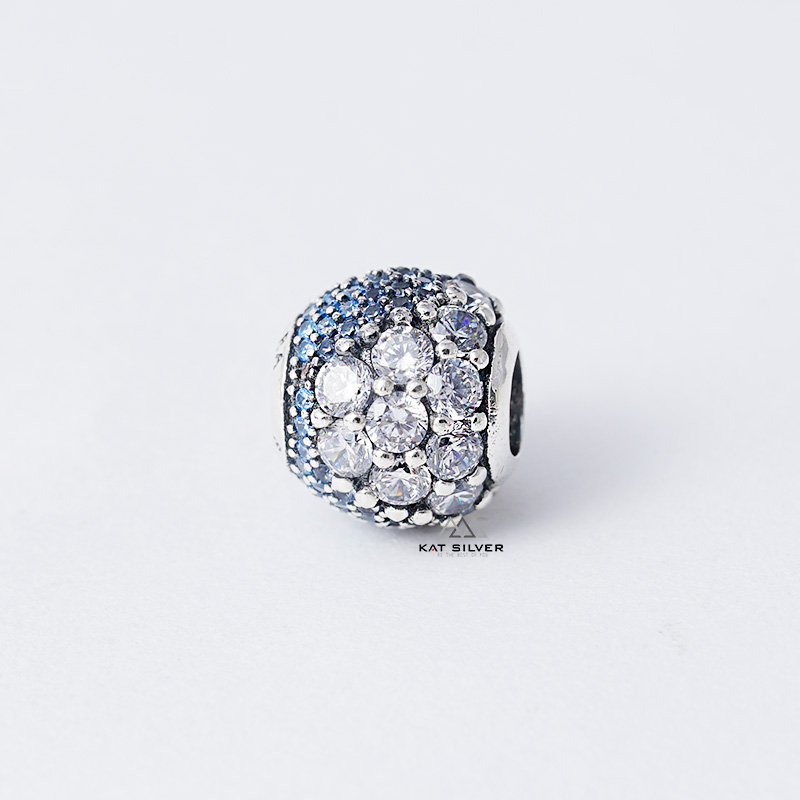 CHARM TRÒN SÓNG BIỂN ĐÁ TRẮNG, ĐÁ XANH LƠ