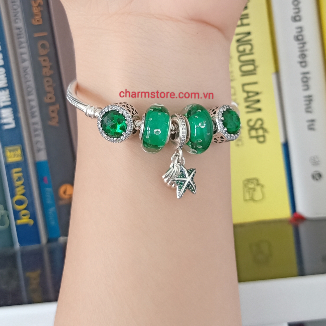 VÒNG TAY TREO SÒ SAO BIỂN XANH LÁ