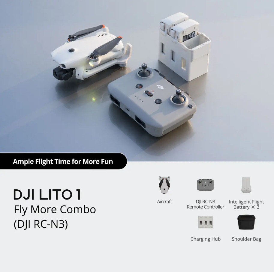 (New) DJI Lito 1 Fly More Combo RC-N3