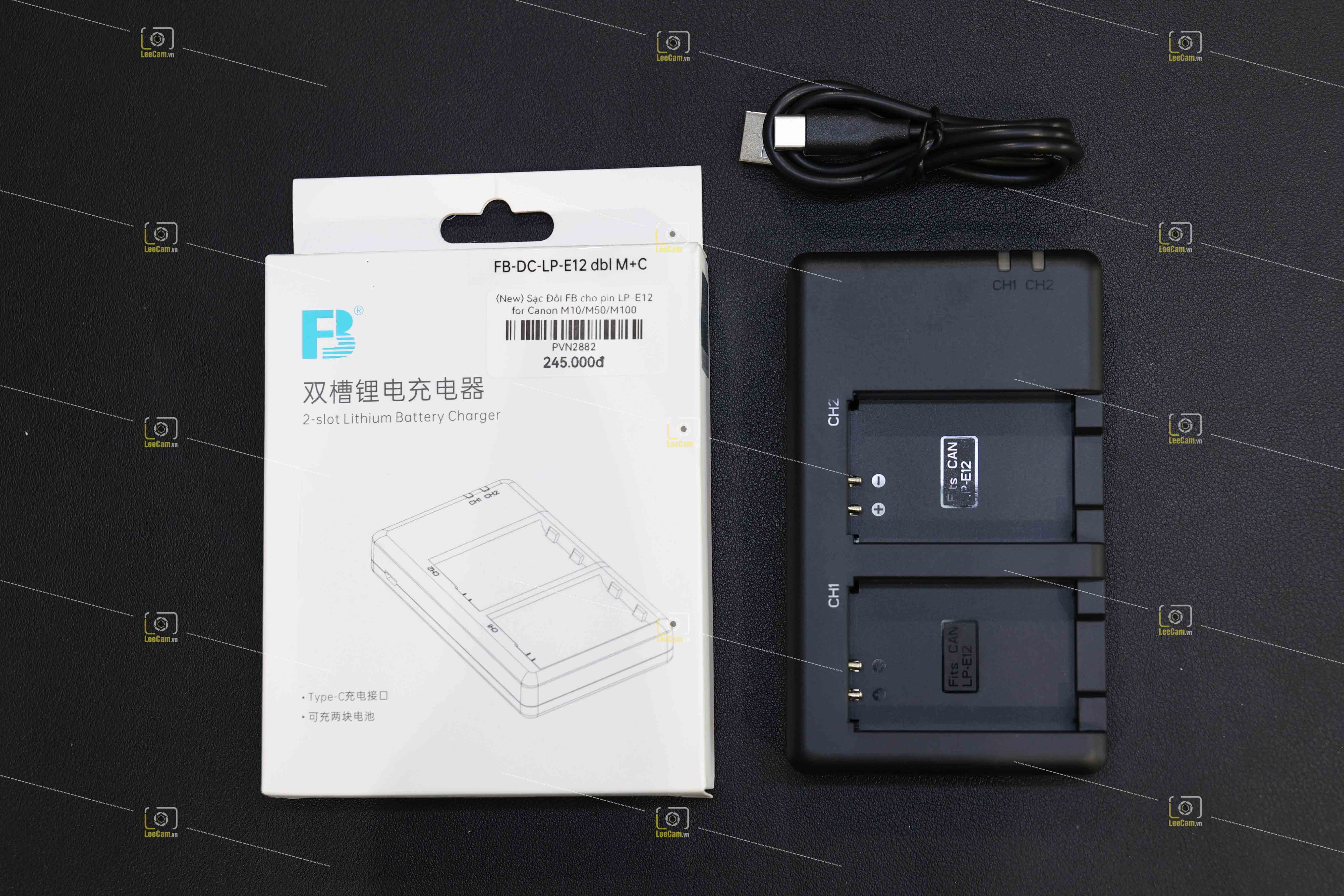 Sạc đôi LP-E12 Hãng FB