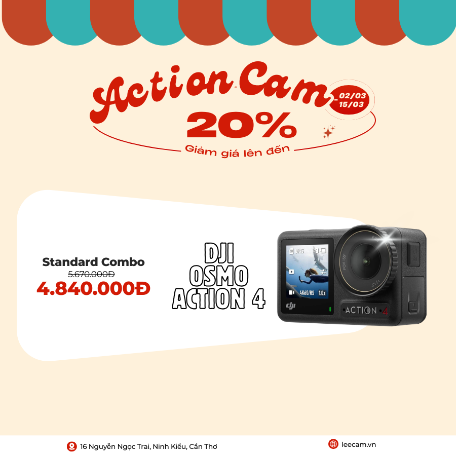 (New) DJI Osmo Action 4 Standard Combo | Hàng Chính Hãng (giảm giá)
