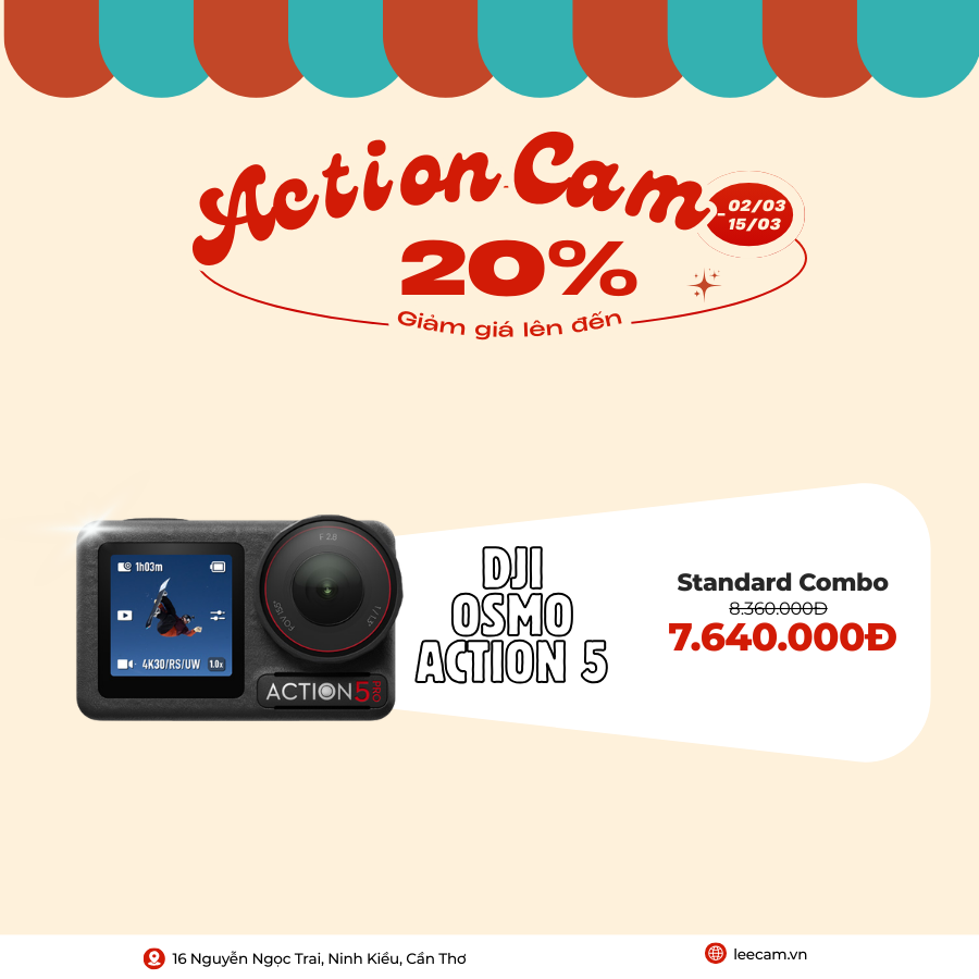 (New) DJI Osmo Action 5 Standard Combo | Hàng Chính Hãng (giảm giá)