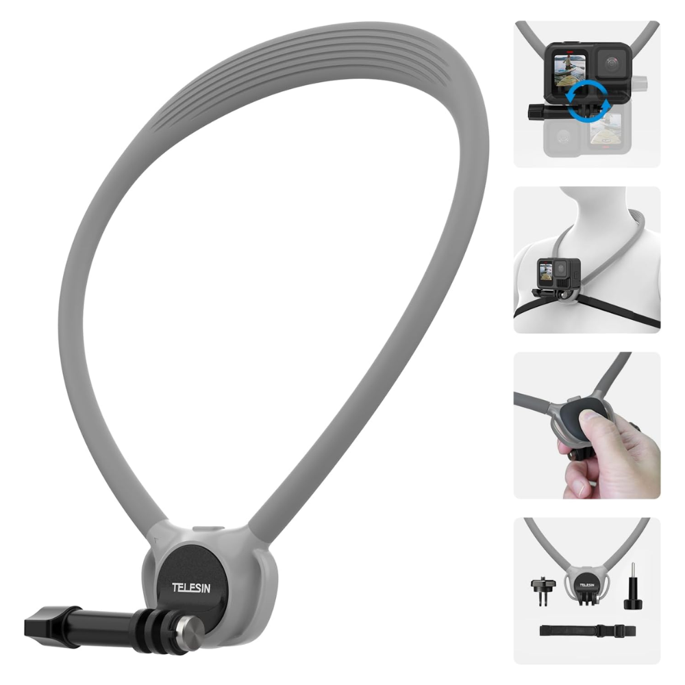 Vòng Đeo Cổ Telesin SE 2.0 Kèm Dây Đeo Ngực Cho ActionCam S2-HNB-004 Chính Hãng