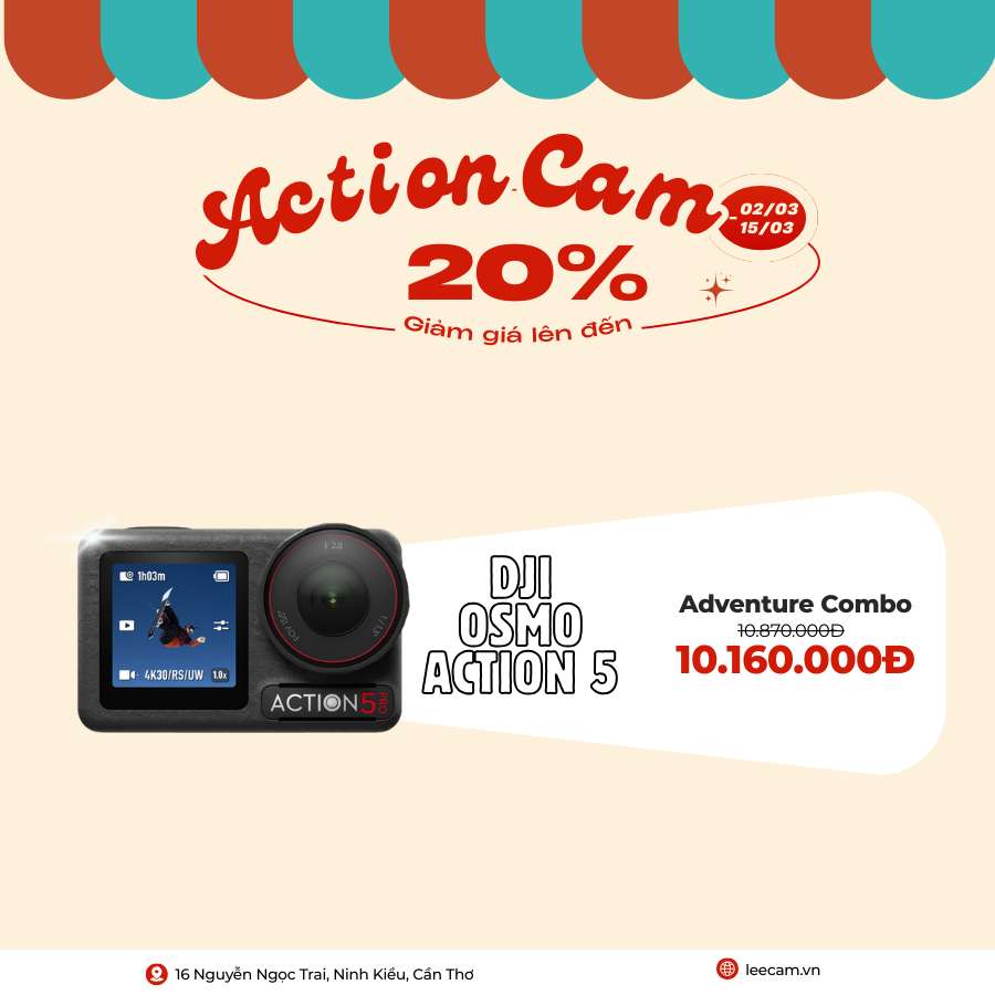 (New) DJI Osmo Action 5 Adventure Combo | Hàng Chính Hãng (giảm giá)