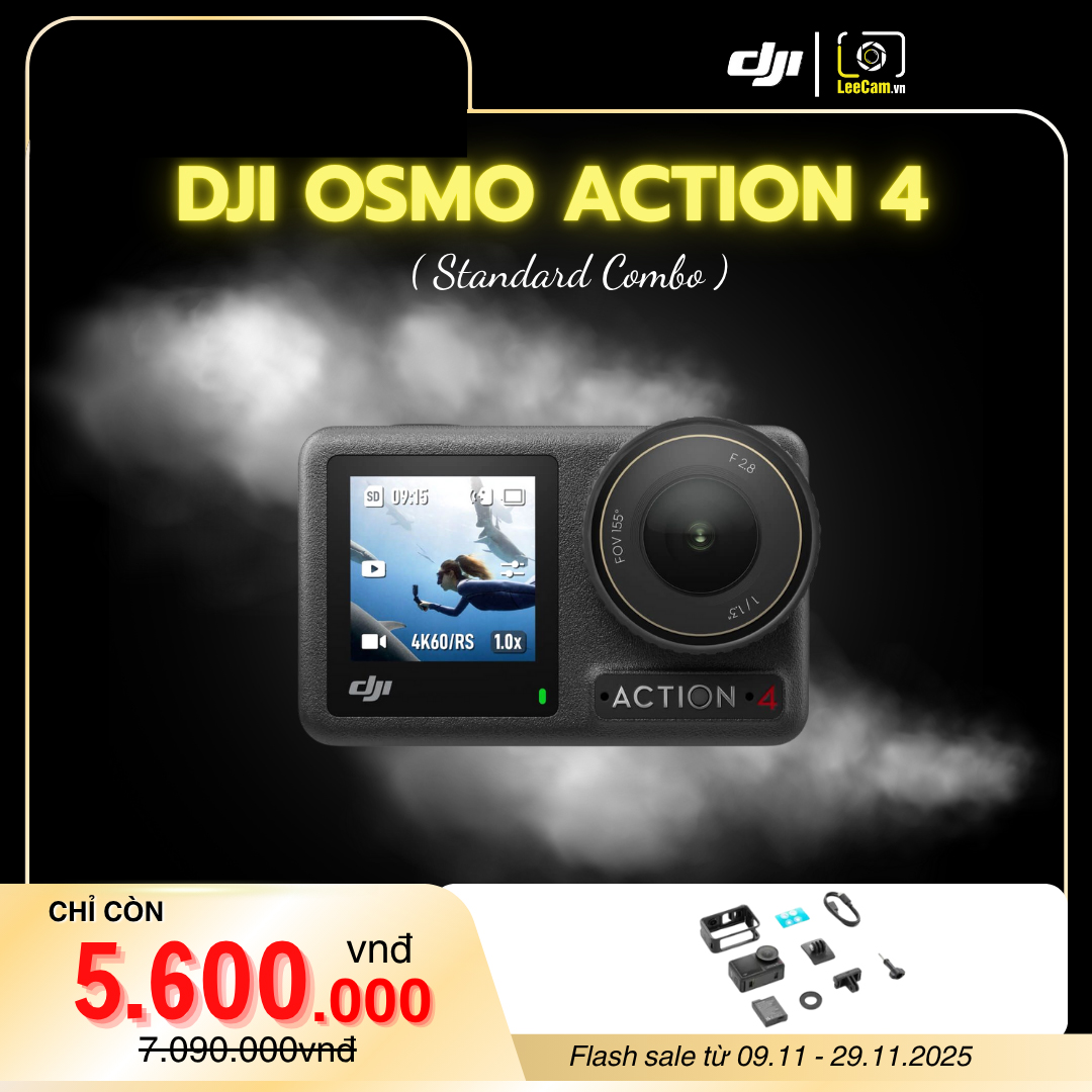 (New) DJI Osmo Action 4 Standard Combo | Hàng Chính Hãng (giảm giá)