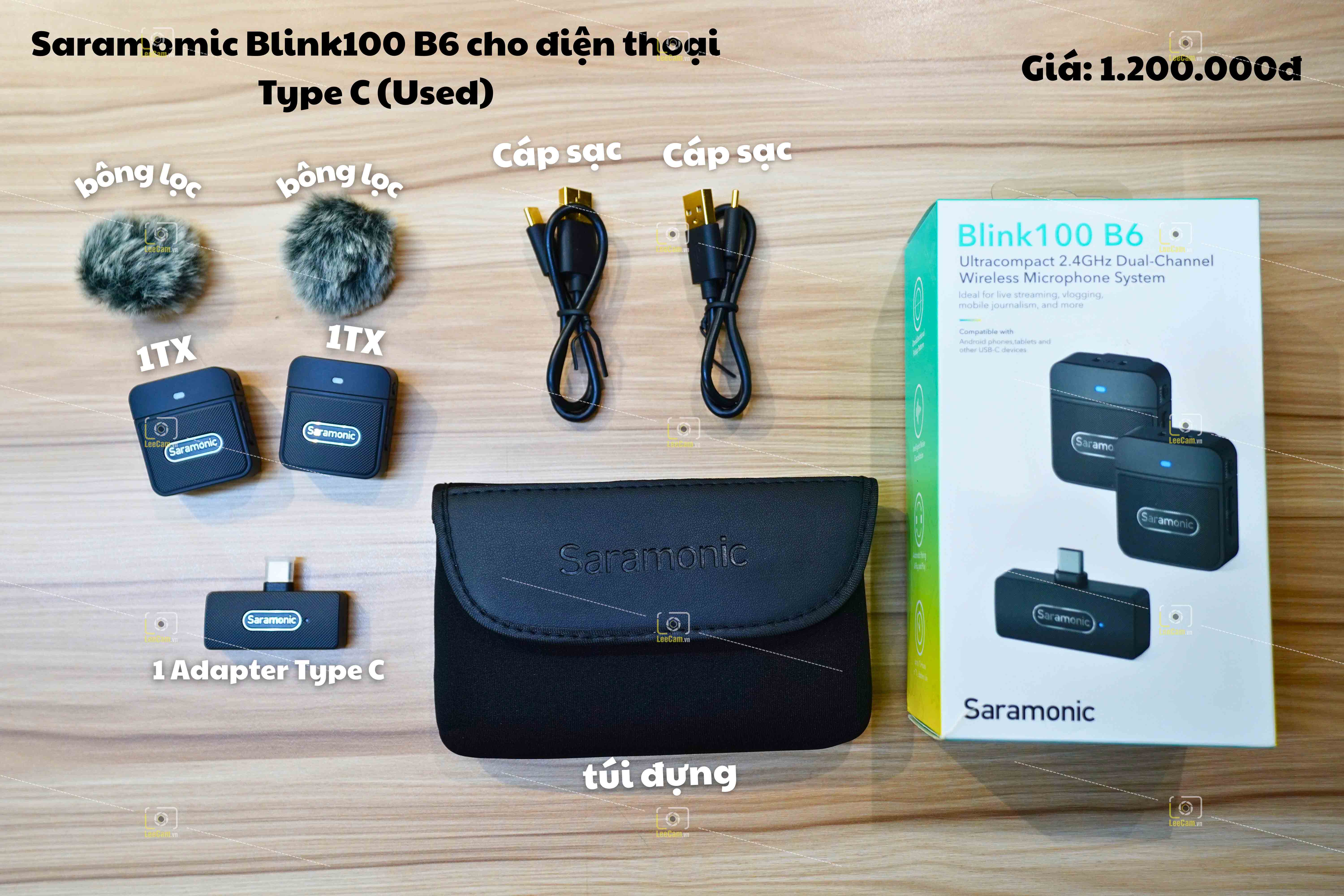 (Used) Micro thu âm Saramonic Blink100 B6 (2TX+1RX)